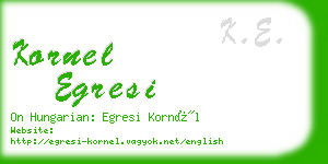 kornel egresi business card